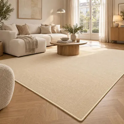 Produktbild von Sisal Natur Teppich Dekowe Creme, Größe:140x200 cm