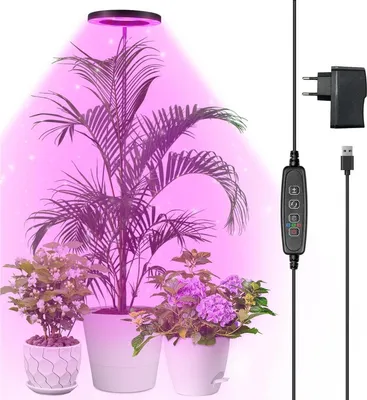 Obrázok produktu pre Rastlinná lampa LED pestovateľská lampa s plným spektrom pre izbové rastliny 147 CM Výškovo nastaviteľné rastlinné svetlo so 72 LED diódami 3 stmievateľné úrovne jasu