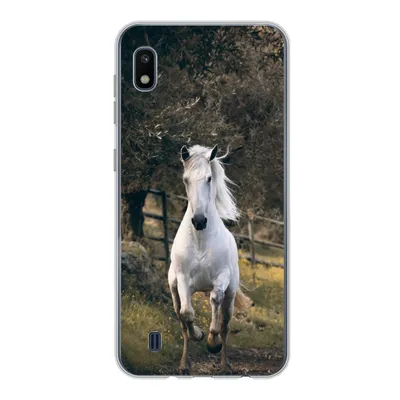 Produktbild von MuchoWow® Handyhülle Schutzhülle Hülle für Samsung Galaxy A10 Pferd - Natur - Schlamm Silikon Softcase Handy Hülle - Schutzhülle