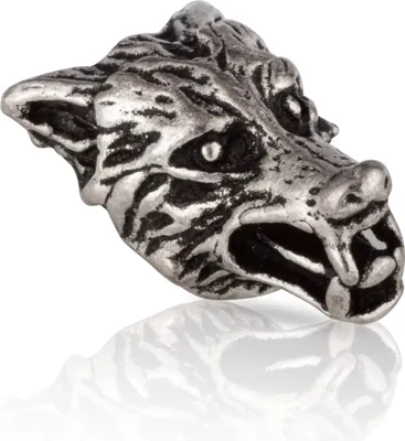 Produktbild von Wolf - 925 Sterling Silber Bartperle Germanisch Keltisch Wikinger Gothic 3562