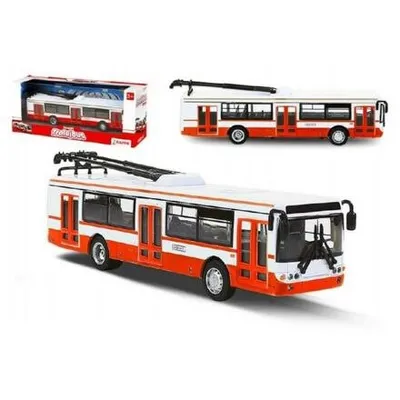 Obrázok produktu pre Kovový trolejbus červený 16 cm