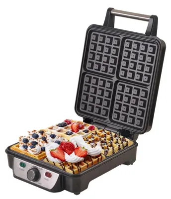 Kontaktgrill 1500 W mit Temperaturregelung, Waffelplatten