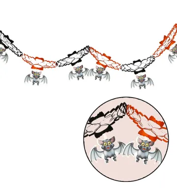 Image de Halloween Fledermaus Girlande 200 x 15 cm