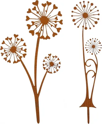 Produktbild von Tuinstaken Metall, Rostoptik, 2 Stück, 60 cm, für Garten und Balkon