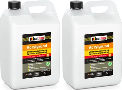 Produktbild von Isolbau Acryl-Grund - 10 L Wasserverdünnbares Grundiermittel für eine professionelle Grundierung Innen & Außen