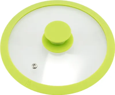 Immagine prodotto di coperchio in vetro bremermann con bordo in silicone per pentole e padelle da 20 cm, verde