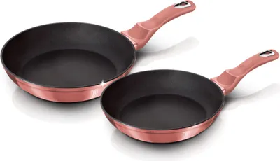 Image de Berlinger Haus I-Rose Set de poêles à frire 22-26 cm induction aluminium antiadhésif titane rose