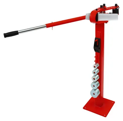 Obrázok produktu pre Ohýbačka rúrok – Ručná ohýbačka rúrok – Uhol ohybu 0–200° – Kapacita 8×32 mm, 6×50 mm – Nastaviteľná rukoväť 49–69 cm – Oceľ – Červená