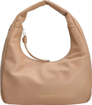 Produktbild von Elegante Beige Schultertasche für Damen mit Kontrastdetails und Logo