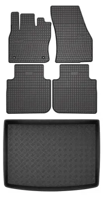 Zdjęcie produktu dla Dywaniki gumowe + mata bagażnika do Volkswagen Tiguan III 2024- (regulowana podłoga) – czarne, dopasowane – Wielganizator SolidPRO