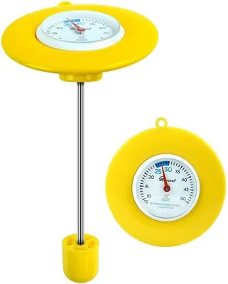 Produktbild von Schwimmbadthermometer, analoge Wassertemperaturanzeige, IPX6 wasserdicht, leicht ablesbar, batterielos, geeignet für Schwimmbad, Badewanne, Teich, Becken, Garten