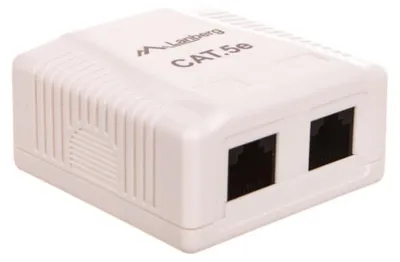 Image de Lanberg OU5-0002-W Prise RJ-45 Blanc (OU5-0002-W)