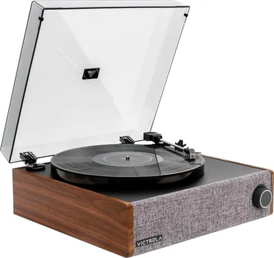 Obrázok produktu pre Victrola Eastwood LP, Gramofón s remeňovým pohonom, Šedá, Vlašský orech, MDF, Plast, 33 1/3,45,78 ot/min, 33 1/3,45,78 ot/min, 352 mm