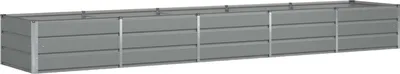 Image de vidaXL Bac à plantes gris clair 400 x 80 x 45 cm acier