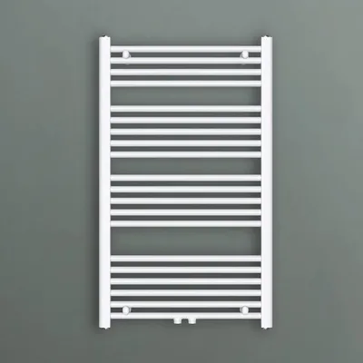 Produktbild von Mai & Mai Design Badheizkörper 60x100cm Weiß Seitenanschluss & Mittelanschluss Handtuchtrockner Röhrenheizkörper Badheizung Ohne Heizstab