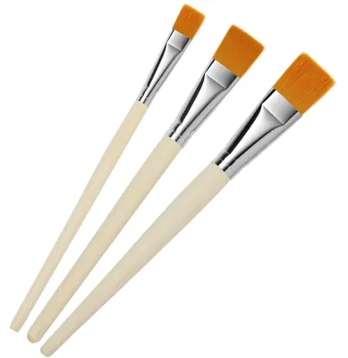 Produktbild von 3-teiliges Set flache Pinsel für Acrylfarben