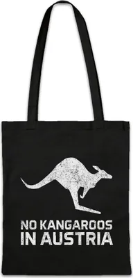 Produktbild von Urban Backwoods No Kangaroos In Austria, Stofftasche, Farbe: Schwarz