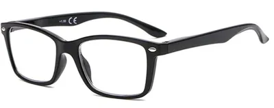 Produktbild von GKA 2in1 Lesebrille 1,0 schwarz Vollrahmen Sehstärke mit Federbügel Brille Nerd