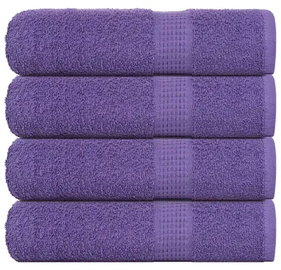 Zdjęcie produktu dla Ręczniki vidaXL FROGN, 4 szt., fioletowe, 50 x 100 cm, 360 g/m²