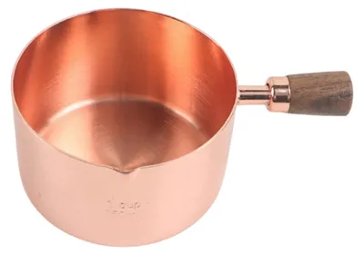 Produktbild von Messlöffel, Mini-Edelstahltopf mit Ausgießer und komfortablem Griff, Servierwerkzeug für Mayonnaise, Saucen, Gewürze, Butter und mehr.