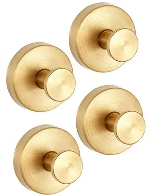Produktbild von 4-teiliger Edelstahl-Kleiderhakensatz, Duschrutsche mit Düse, Goldfarben