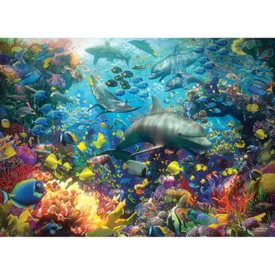 Produktbild von Cobble Hill Puzzle Vibrant Sea 1000 Teile Tiermotiv Puzzle