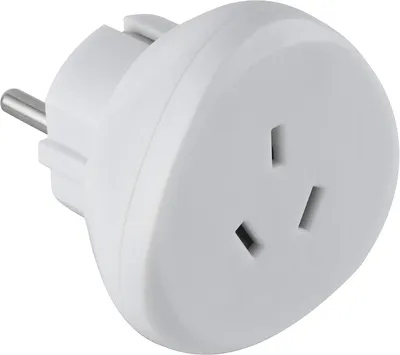 Imagen del producto de Adaptador de corriente Electraline 770060, compatible con enchufes de Austria y China, para enchufes franceses/europeos. Color: blanco