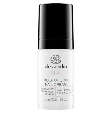 Produktbild von alessandro Hyaluronic Acid & Shea Butter Nagelcreme, Nagelbalsam, 15 ml, Feuchtigkeitsspendend, Flasche, Hyaluronsäure, Sheabutter, 1 Stück(e)