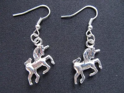 Produktbild von Einhorn Ohrringe Einhörner Miniblings Pferd Fantasy Unicorn Schimmel silber