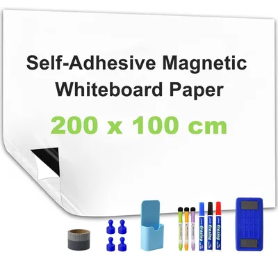 Produktbild von Whiteboardfolie selbstklebend magnetisch, 200x100 cm, für die Wand