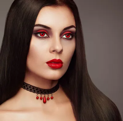 Zdjęcie produktu dla Kolorowe soczewki kontaktowe Crazy Vampire red, soczewki roczne bez recepty