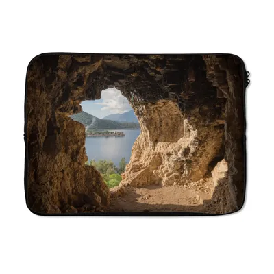 Produktbild von MuchoWow® Laptop Hülle 14 ZollWasser - Höhle - Natur - Landschaft Laptoptasche - Laptoptasche - Stoßsicher - Schutzhaube