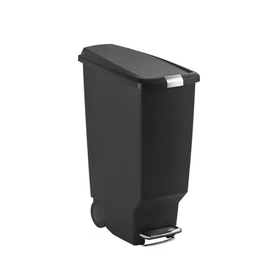 Obrázok produktu pre simplehuman CW1361, 40 L, Obdĺžnikový, Plast, Nerezová oceľ, Čierna, Strieborná, Plast, Pedál