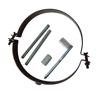 Produktbild von Rohrhalter verstellbar, verschiedene Größen und Farben gussgrau Ø 120 mm