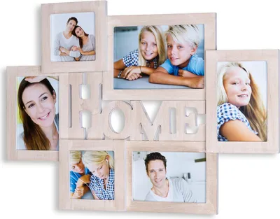 Produktbild von Bilderrahmen Holz 6 Fotos Home 53x38,5 Fotorahmen Collage Galerie