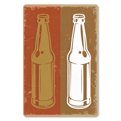 Produktbild von MuchoWow® Mauspad Mousepad Mancave - Flasche - Vintage - Zeichnung 18x27 cm - Mousepads - Maus Mat - Pad - Mausunterlage