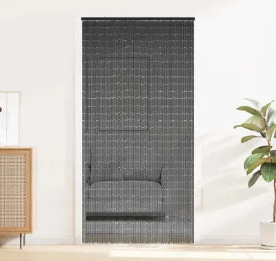 Immagine prodotto di Tenda Antimosche per Porte Grigio Scuro 100x200 cm Bambù