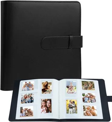 Produktbild von Fotoalbum mit 360 Fächern für Sofortbildkameras und Drucker | Robustes und stilvolles Mini-Album für Fujifilm Instax Mini, Polaroid Snap