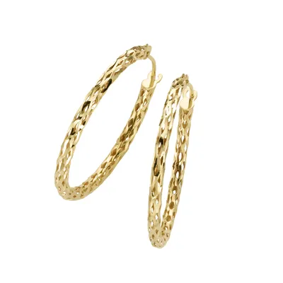 Produktbild von Creolen Luigi Merano durchbrochene Optik, Gold 375 Gold 2 cm