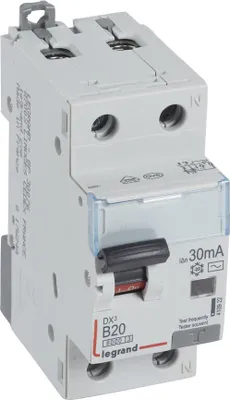 Produktbild von P312 2P B 20A 30MA Differenzialschutzschalter AC DX3