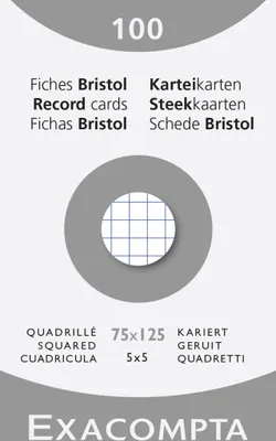 Produktbild von Exacompta Karteikarten 100 Stück 75x125 Weiß - 13201E