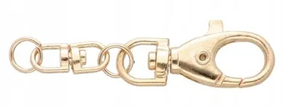 Produktbild von SznurkiPolskie Metallkarabiner Basis für Schlüsselanhänger Gold