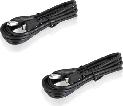 Zdjęcie produktu dla Kabel USB do ładowania Wicked Chili Playstation 4 do kontrolera bezprzewodowego PS4 DualShock 4 (zestaw 2 kabli, 180 cm, microUSB) czarny