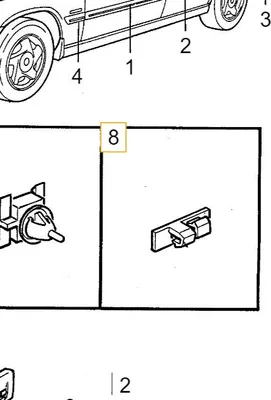 Zdjęcie produktu dla VOLVO 960 S90 V90 zacisk wykończenia drzwi 9126289