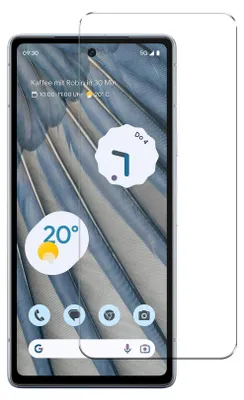 A screen protector is shown placed over a smartphone screen.