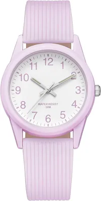 Produktbild von Kinderuhr Analog Wasserdicht 5ATM Leuchtend Armbanduhr für Mädchen Jungen Silikonarmband Leicht Lesbar Quarz Uhr
