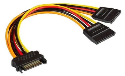 Obrázek produktu pro Alcasa 0.2m SATA Y, 0,2 m, 2 x SATA 15-pin, Samec, Samice, Přímý, Přímý