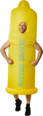 Produktbild von Selbstaufblasbares Kostüm Kondom - gelb