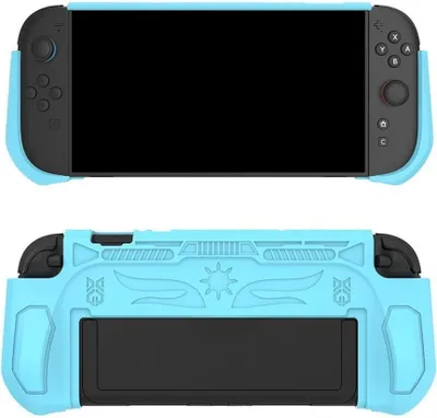 Produktbild von Für Nintendo Switch 2 Stoßfeste TPU Schutzhülle mit Grip-Design Blau