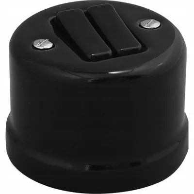Immagine prodotto di Interruttore per avvolgibili, modello RCS-231B, retroVetroceramica, da montare a parete, colore nero